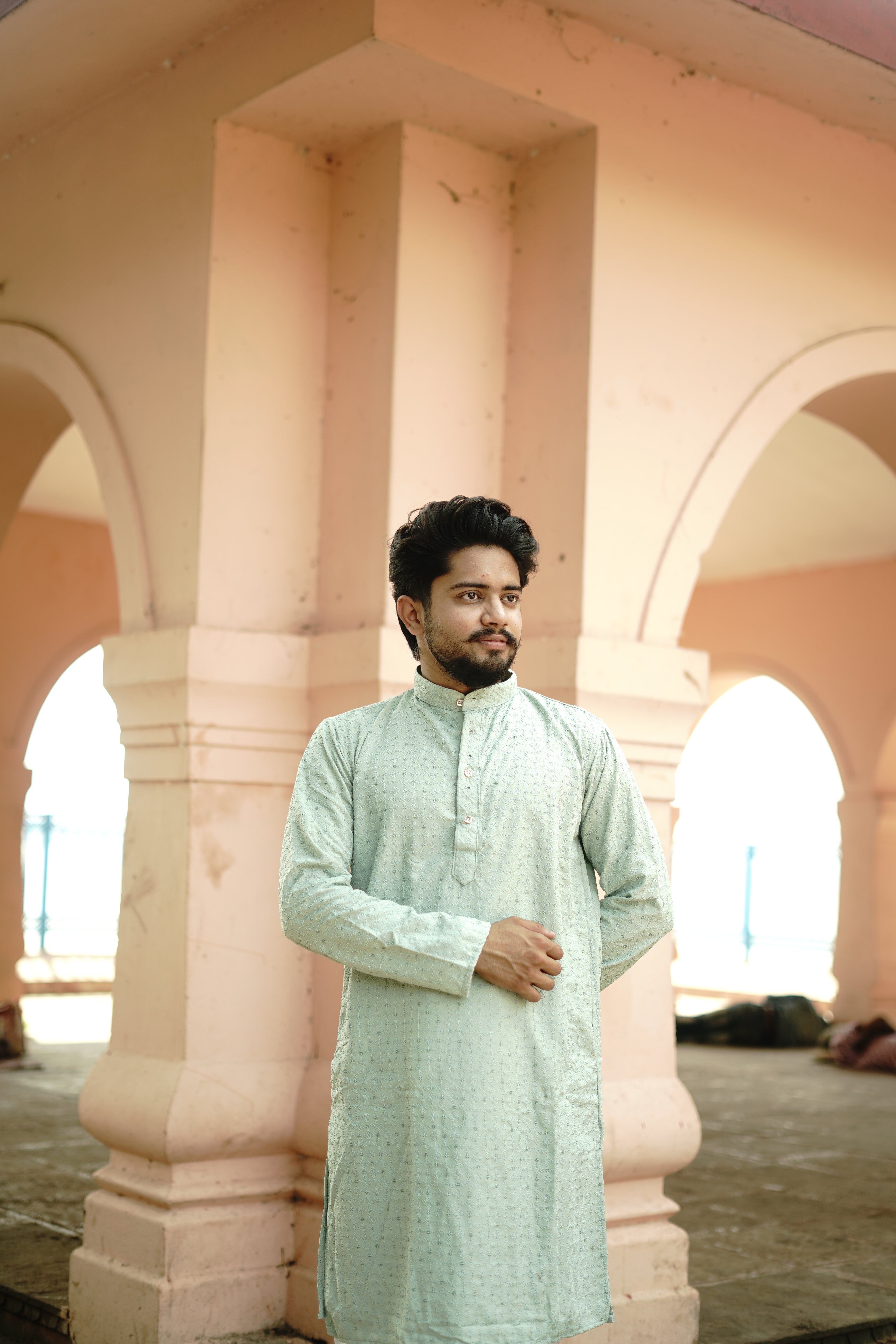 Pastel Green Embroidered Kurta