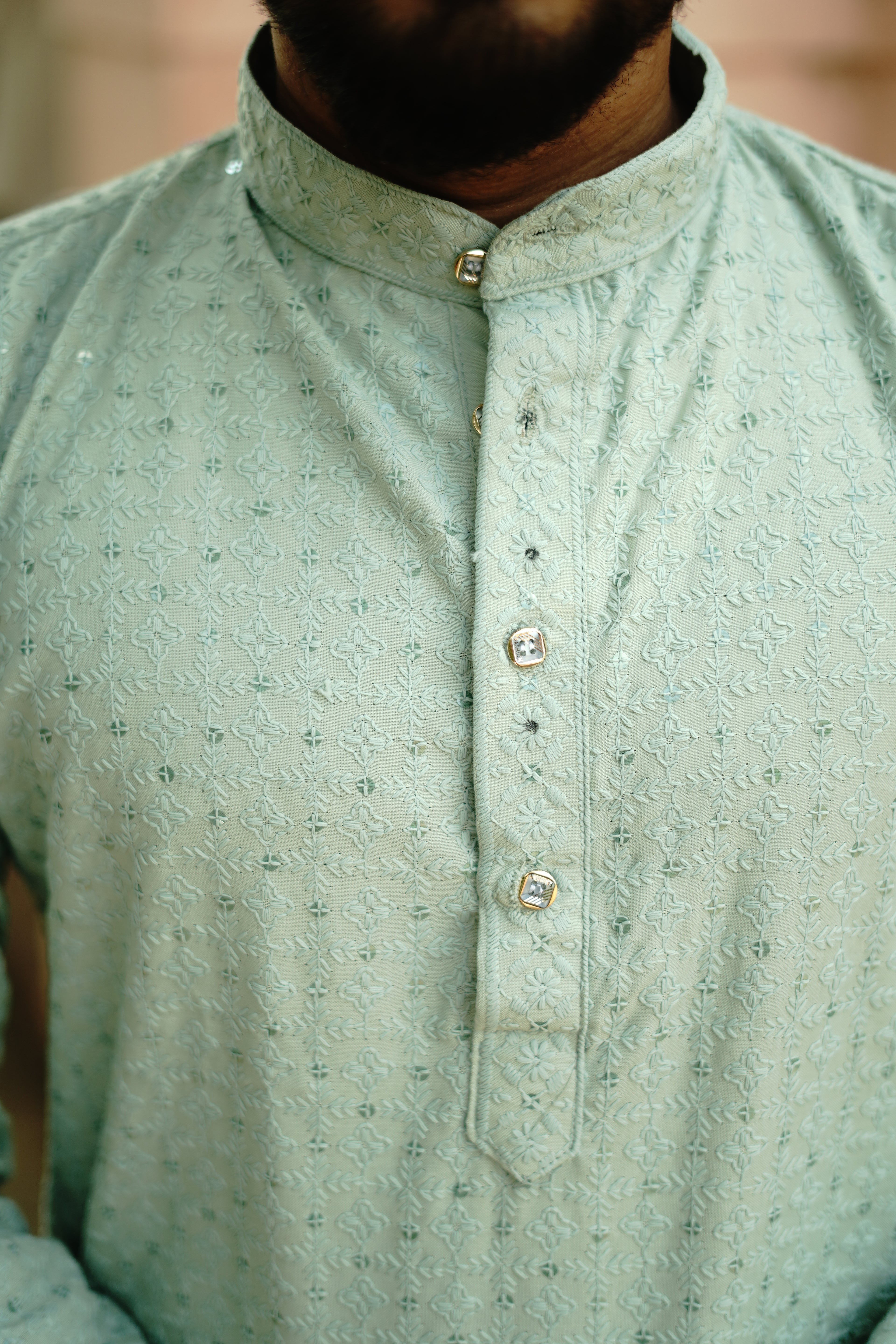 Pastel Green Embroidered Kurta
