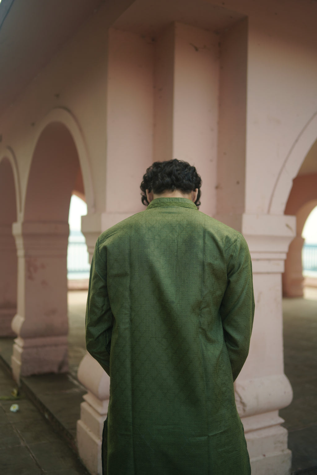 Classic Olive Green Cotton Kurta with pajama