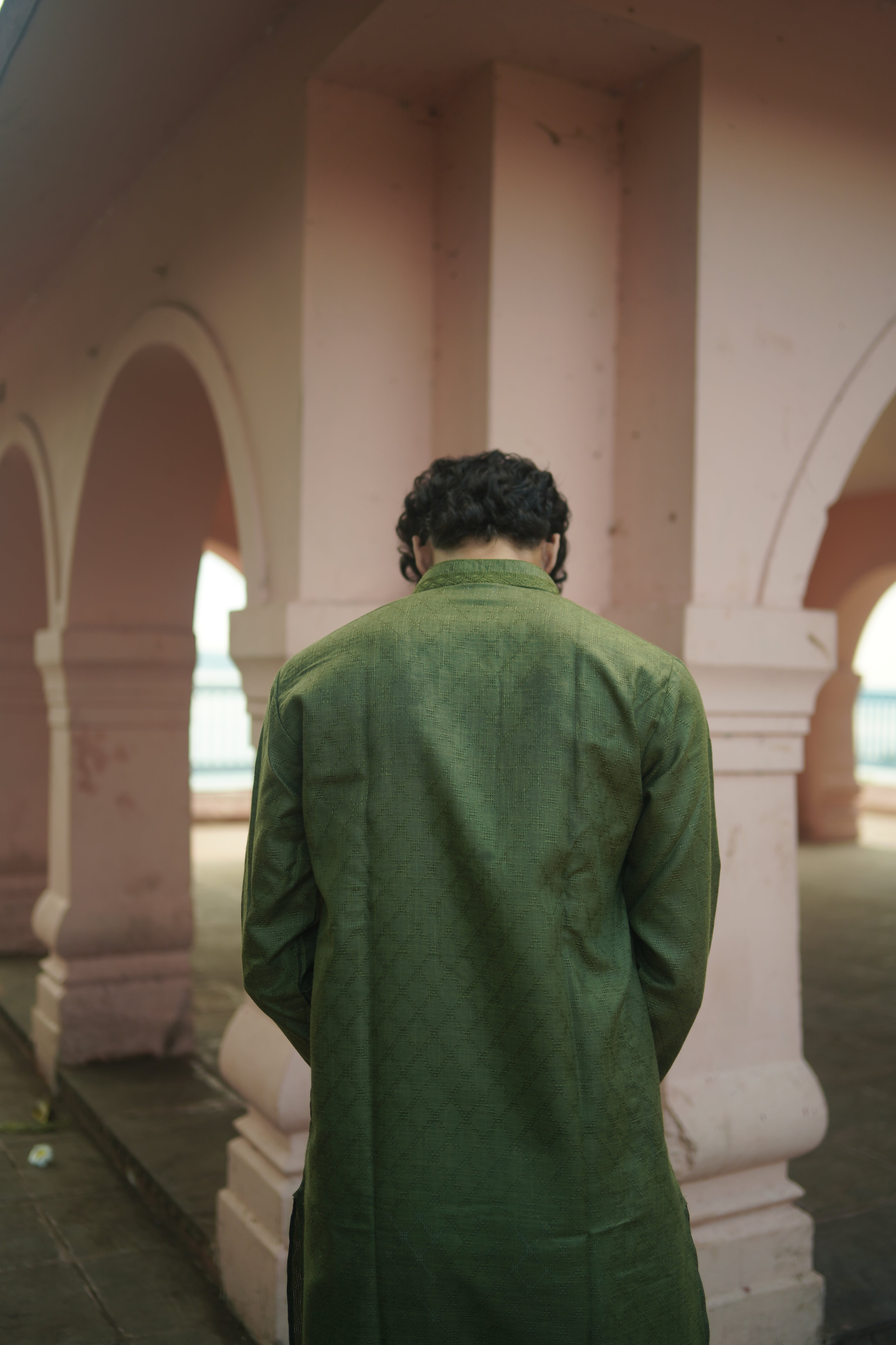 Classic Olive Green Cotton Kurta with pajama