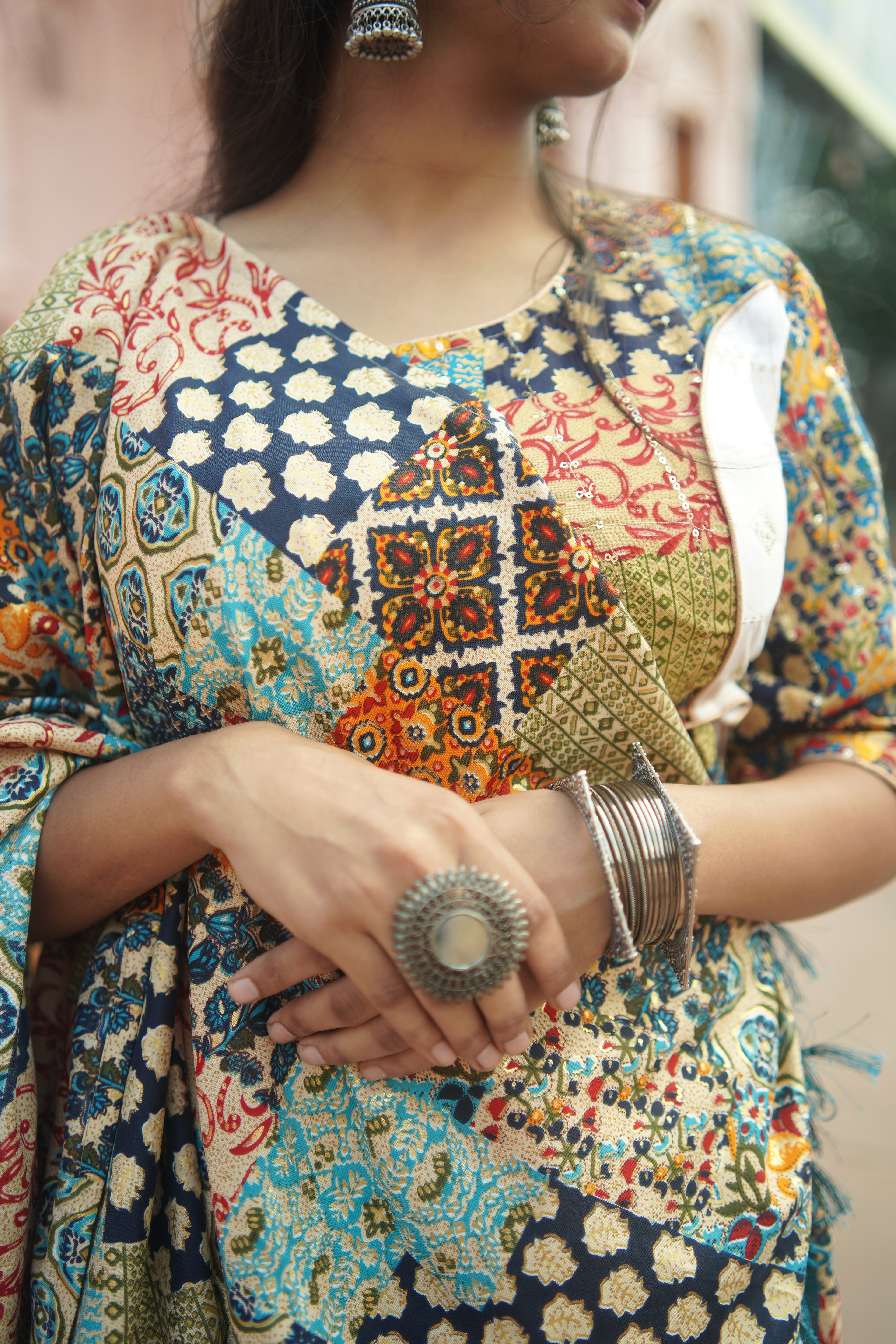 Elegant Patchwork Lehenga