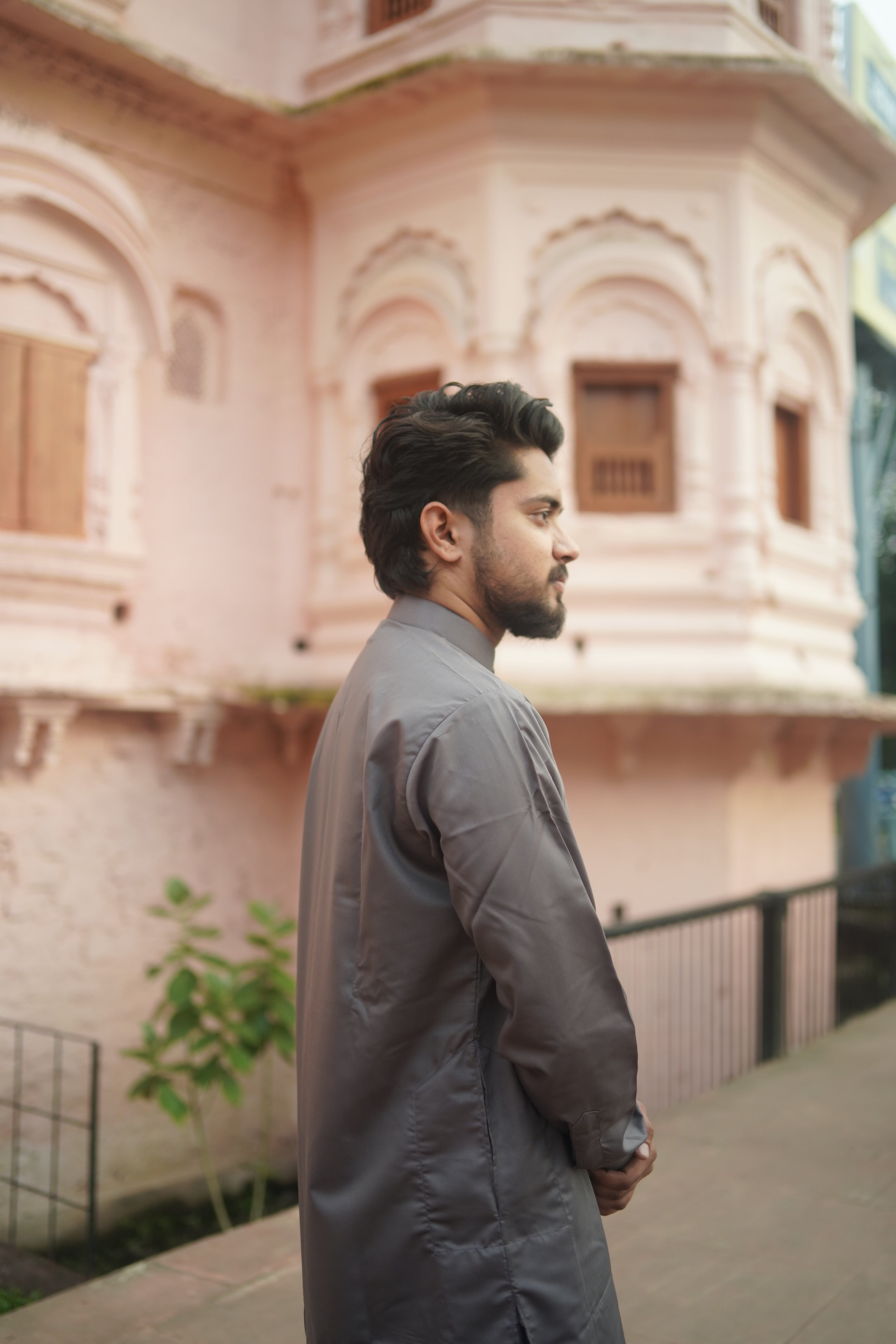 Sophisticated Charcoal Grey Kurta with pajama