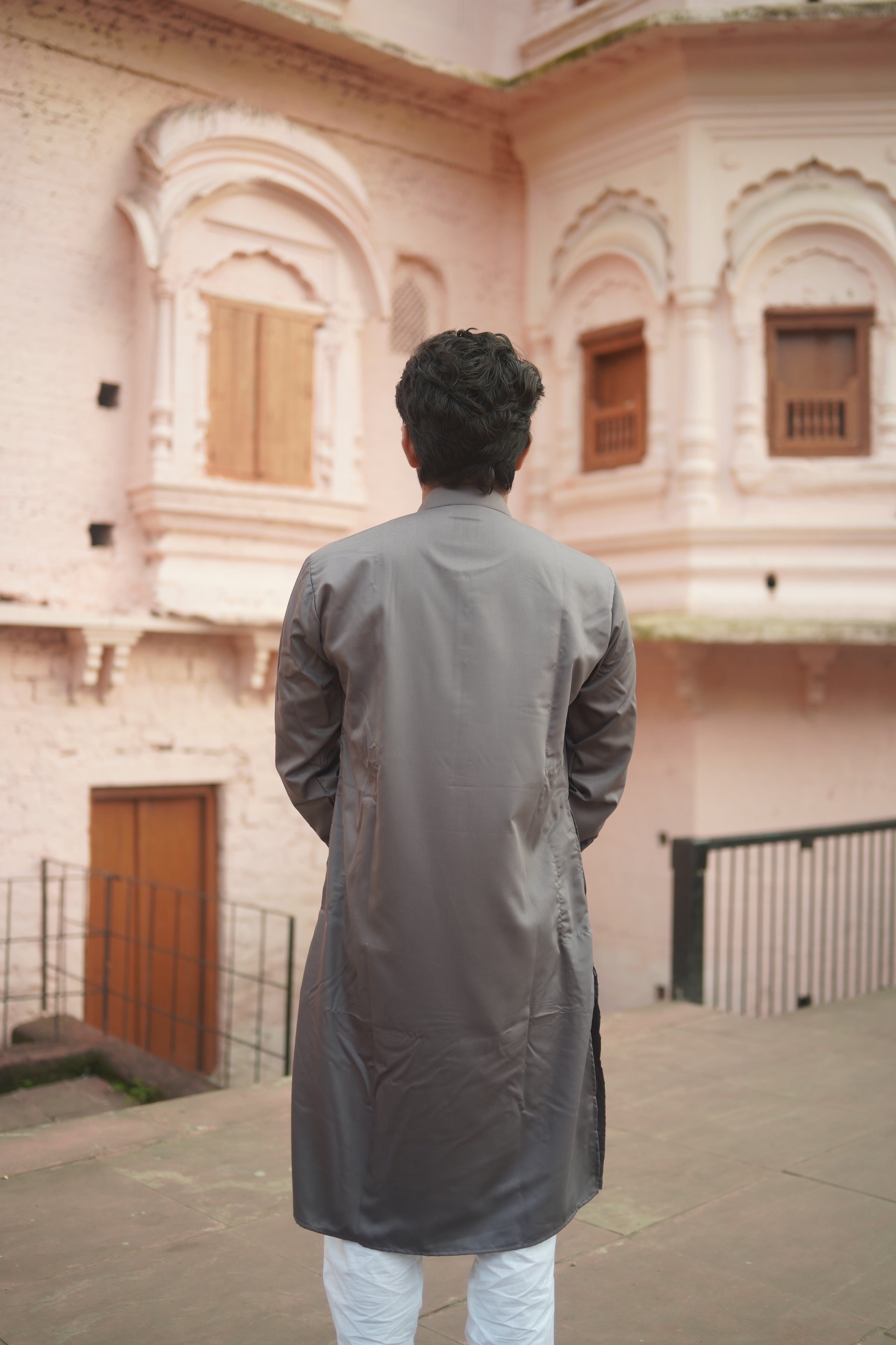 Sophisticated Charcoal Grey Kurta with pajama